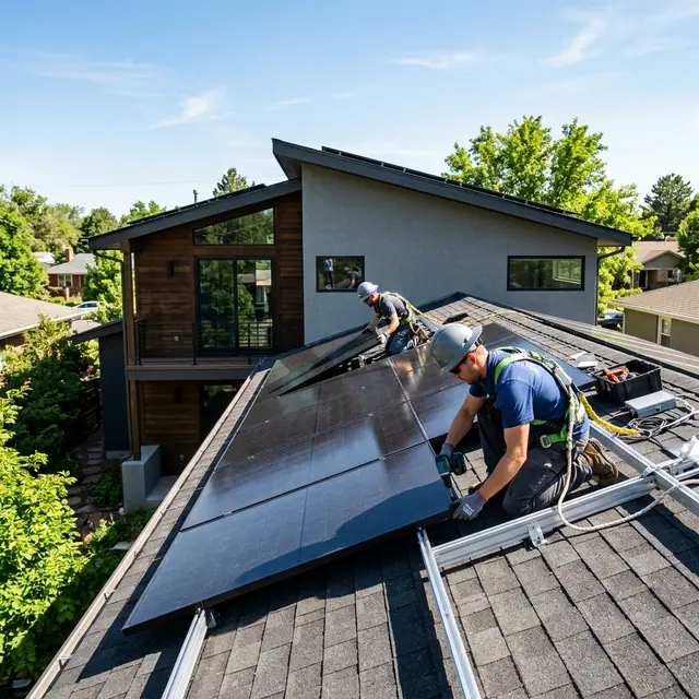 Echipă ELECRO pe un parc fotovoltaic utility-scale în construcție